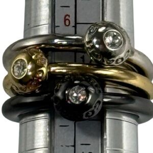 Coach stackable solitaire rhinestone rings